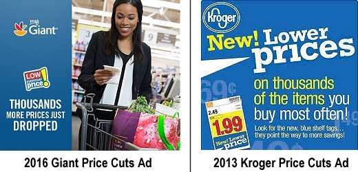 Giant and Kroger price cuts